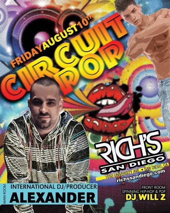 Circuit Pop promotional flyer featuring DJ Will Z