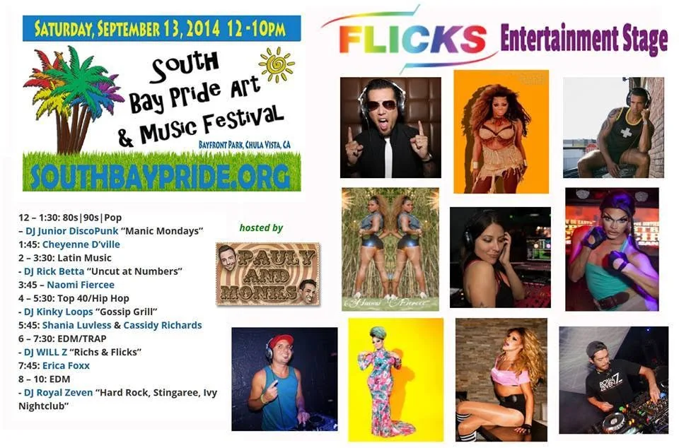 Festival entertainment lineup flyer including DJ Will Z