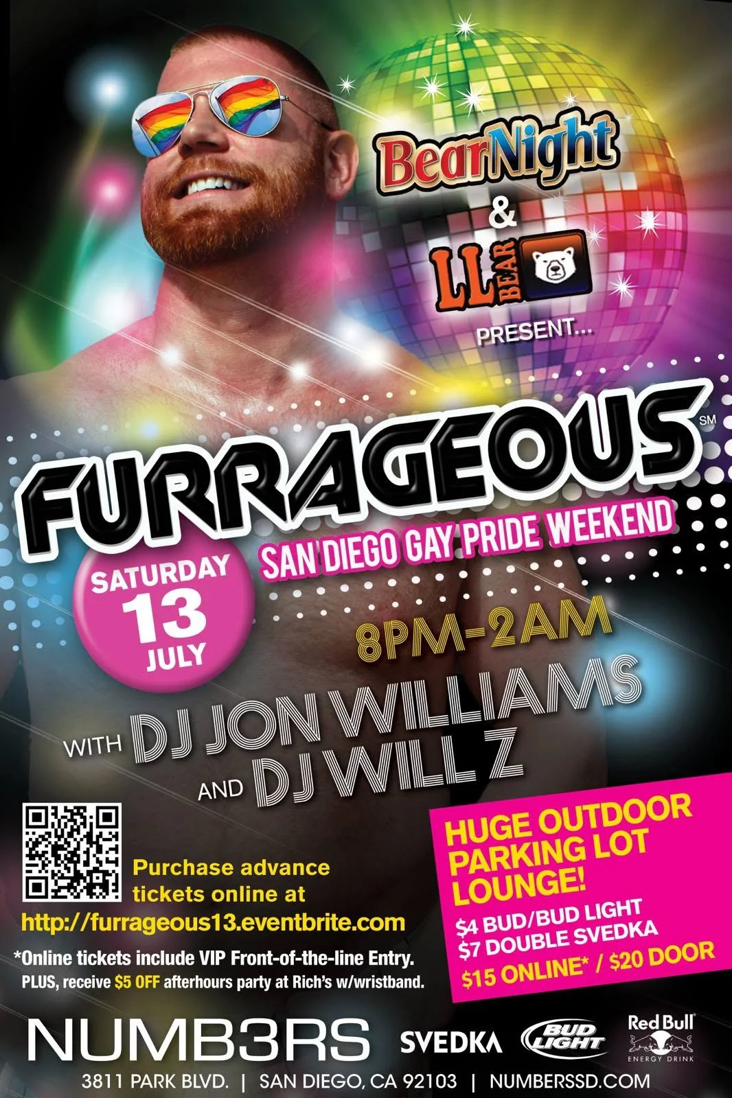 Furrageous promotional flyer featuring DJ Will Z