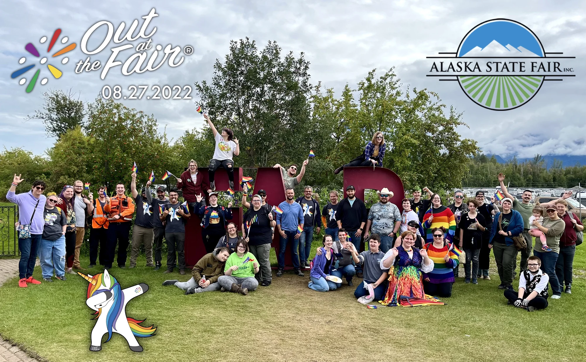 Out at the Fair group at the Alaska State Fair