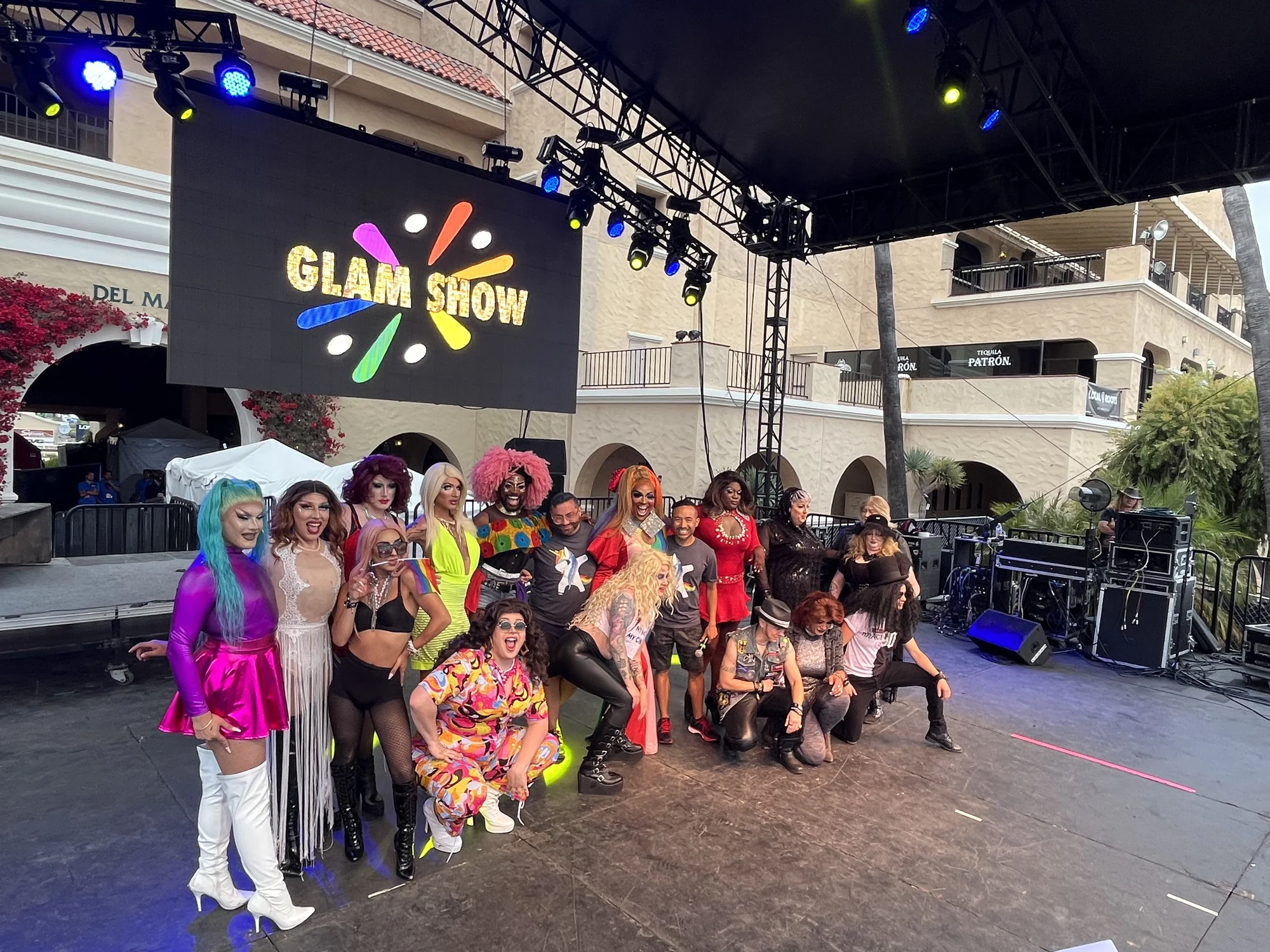 Out at the Fair Glam Show cast gathered onstage